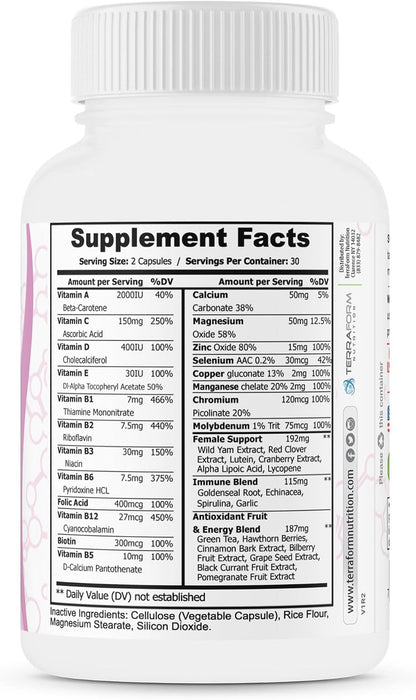 Women’s Multivitamin: Daily Support for Bone Health, Breast Health, Stress, Hormones & Heart Health