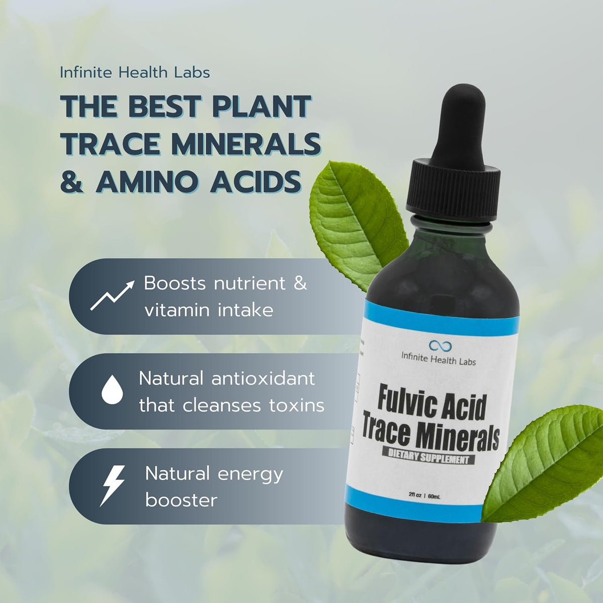 Fulvic Acid Trace Minerals Supplement - 169 Servings - Humic Acid Multimineral Electrolyte Liquid Drops - Bio-available Extract - görsel 3