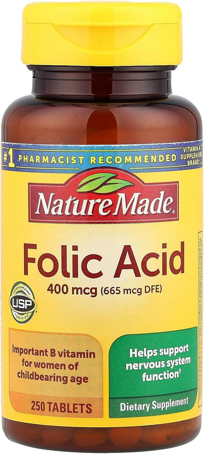 Nature Made Folic Acid, 250 Tablets