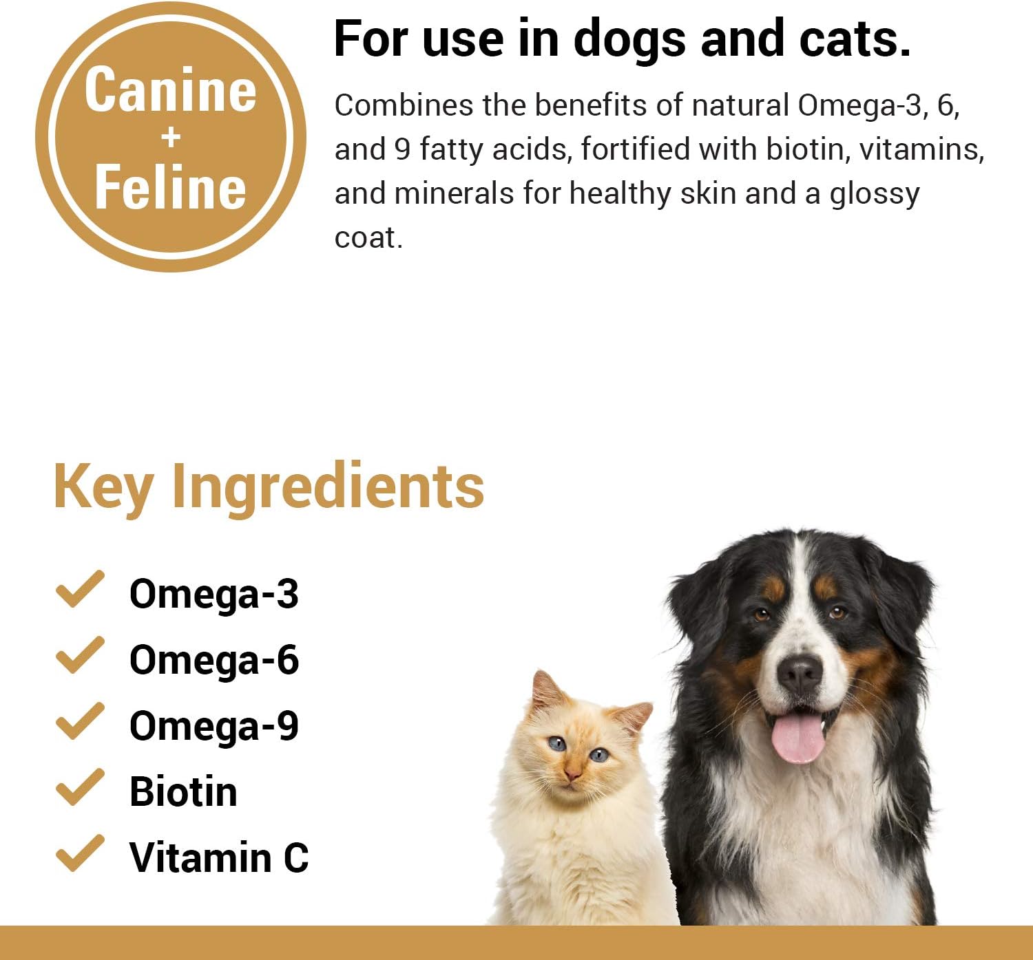 Omega 3-6-9 Pet Skin & Coat Dog Supplement – Supports Healthy Skin for Cats, Glossy Coats for Pets – Pet Health Supplement for Cat Skin, Dog Skin – Omega Fatty Acids – Powder 400 g - görsel 5