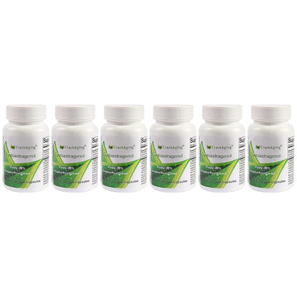 Crackaging Super-Absorption Cycloastragenol 98% 25mg – 180 Vegetable Capsules (6 Bottles)