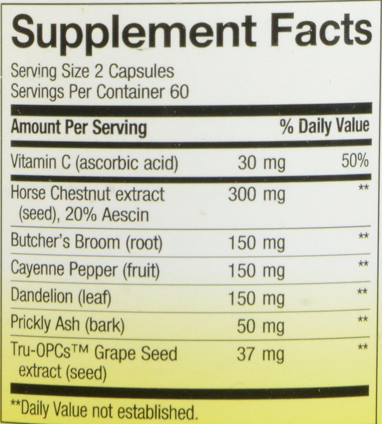 Nature's Way Leg Veins with Tru-OPCs™, 120 Vegetable Capsules - görsel 5