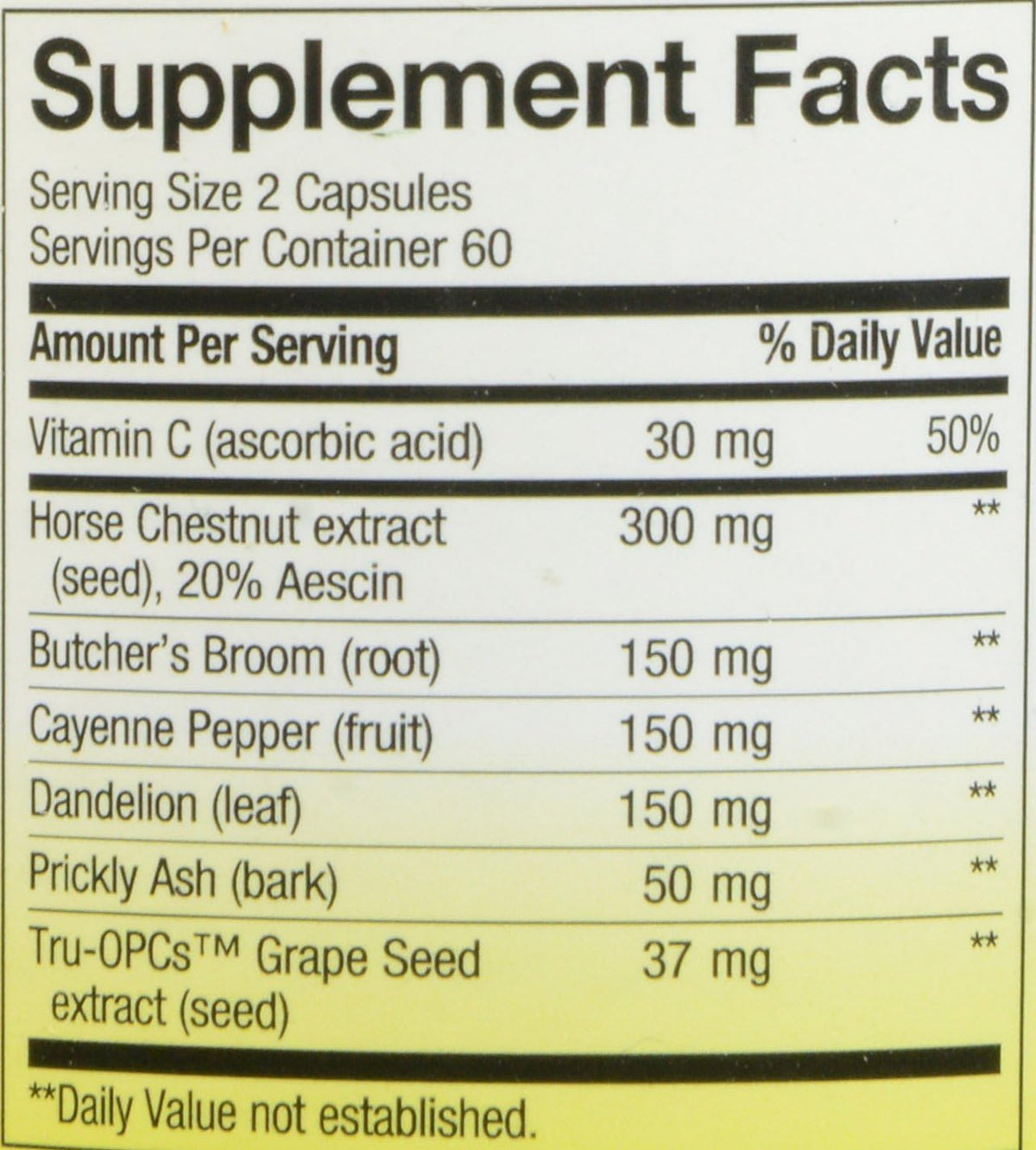 Nature's Way Leg Veins with Tru-OPCs™, 120 Vegetable Capsules - görsel 5