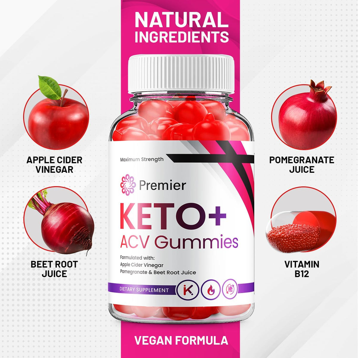 Premier Keto ACV Gummies - Advanced Formula (60 Gummies) - görsel 5