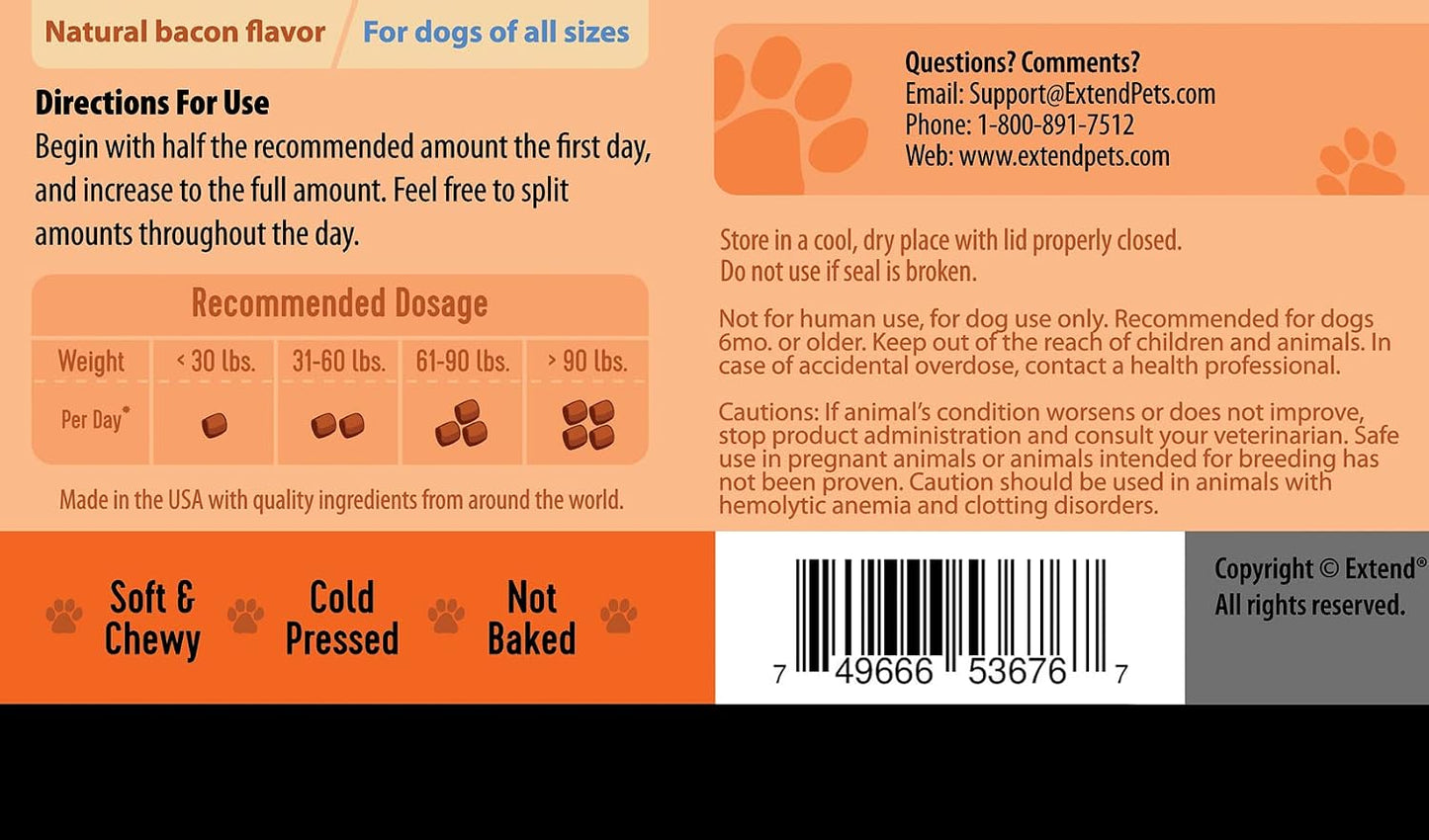 Extend Probiotics for Dogs - Digestive Health, Immune & Allergy Support - 100 Soft Chews - görsel 8