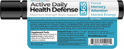 Maximum Strength Brain Support - Methylene Blue, Caffeine & L-Theanine - 60 Tablets