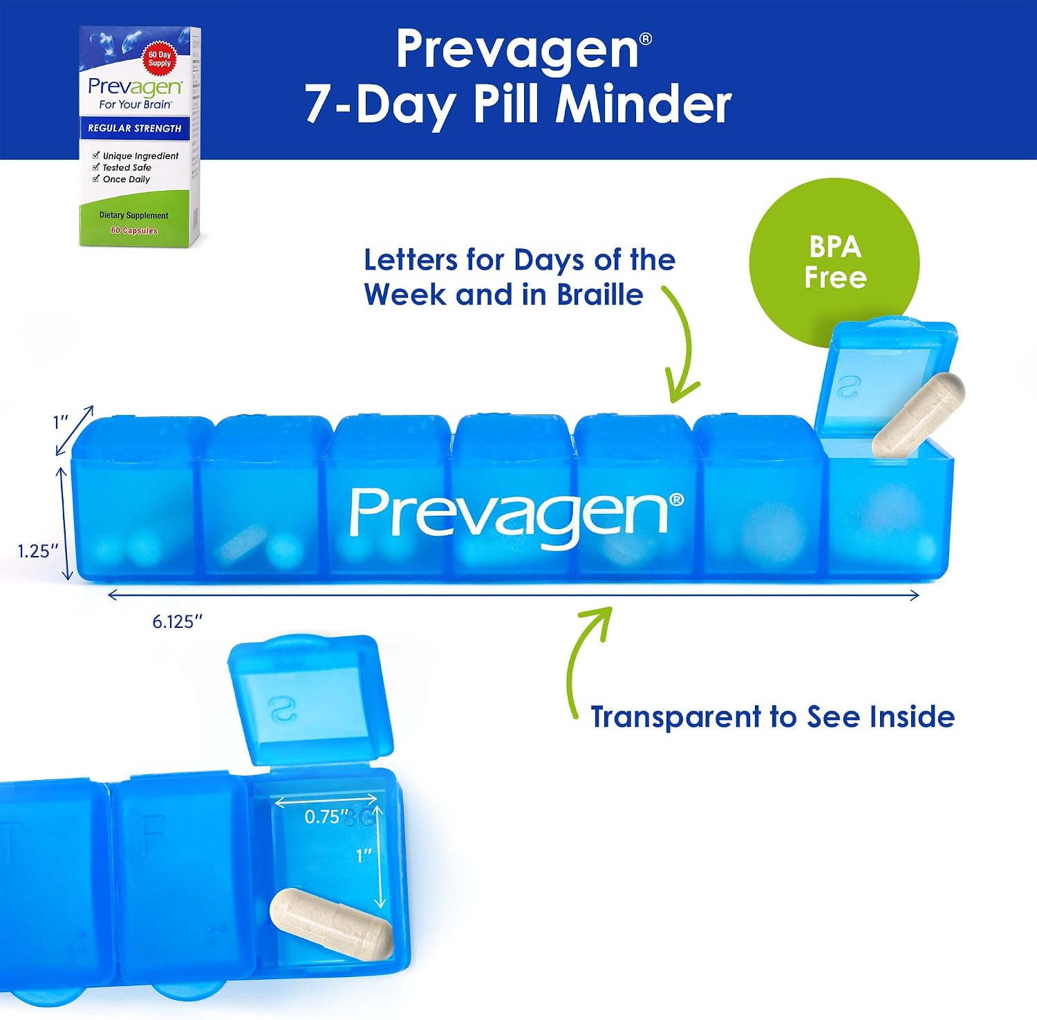 Prevagen Regular Strength Brain Supplement - 10mg Apoaequorin + Vitamin D3, 60 Capsules (2 Month Supply) - görsel 5