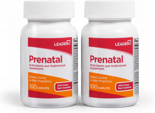 Leader Prenatal Multivitamin with 800 mcg Folic Acid and Essential Nutrients