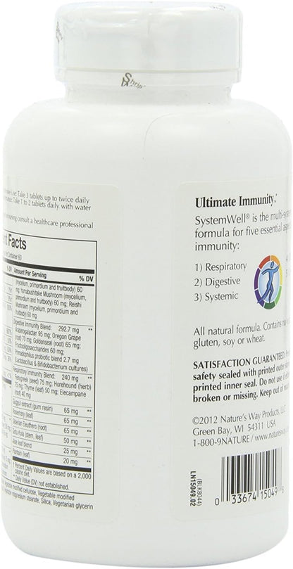 Nature's Way SystemWell Immune Formula, 180 Tablets