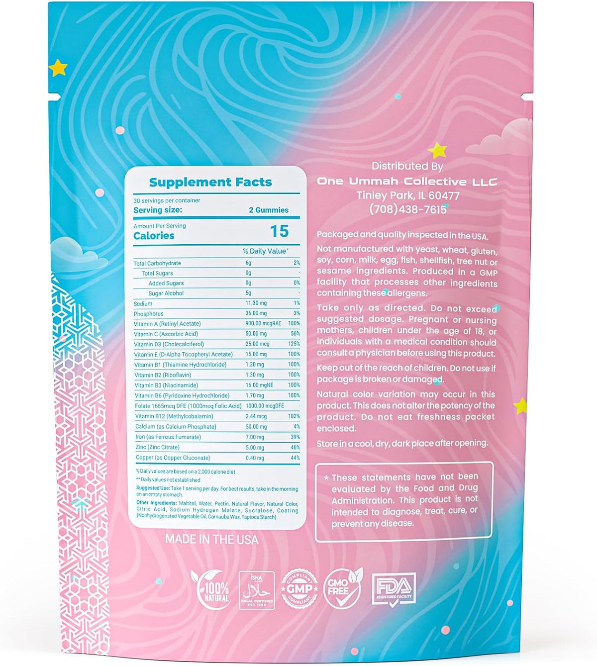 Halal Certified Prenatal Gummies - Essential Vitamins with Folate, DHA & Zinc - görsel 2