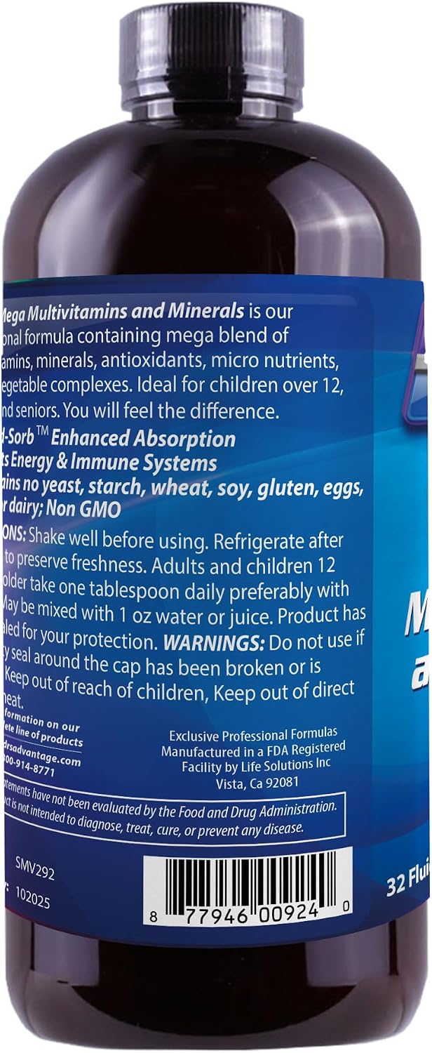 Liquid Mega MultiVitamins and Minerals 946ml - görsel 6