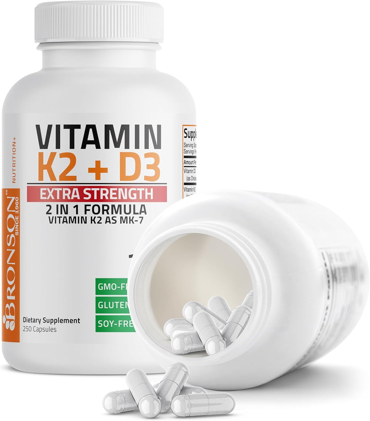 Bronson Vitamin K2 (MK-7) with D3 Extra Strength Supplement - görsel 6