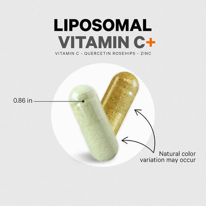 Codeage Liposomal Vitamin C 1500mg with Zinc, Elderberry, Citrus Bioflavonoids and Quercetin - 180 Capsules