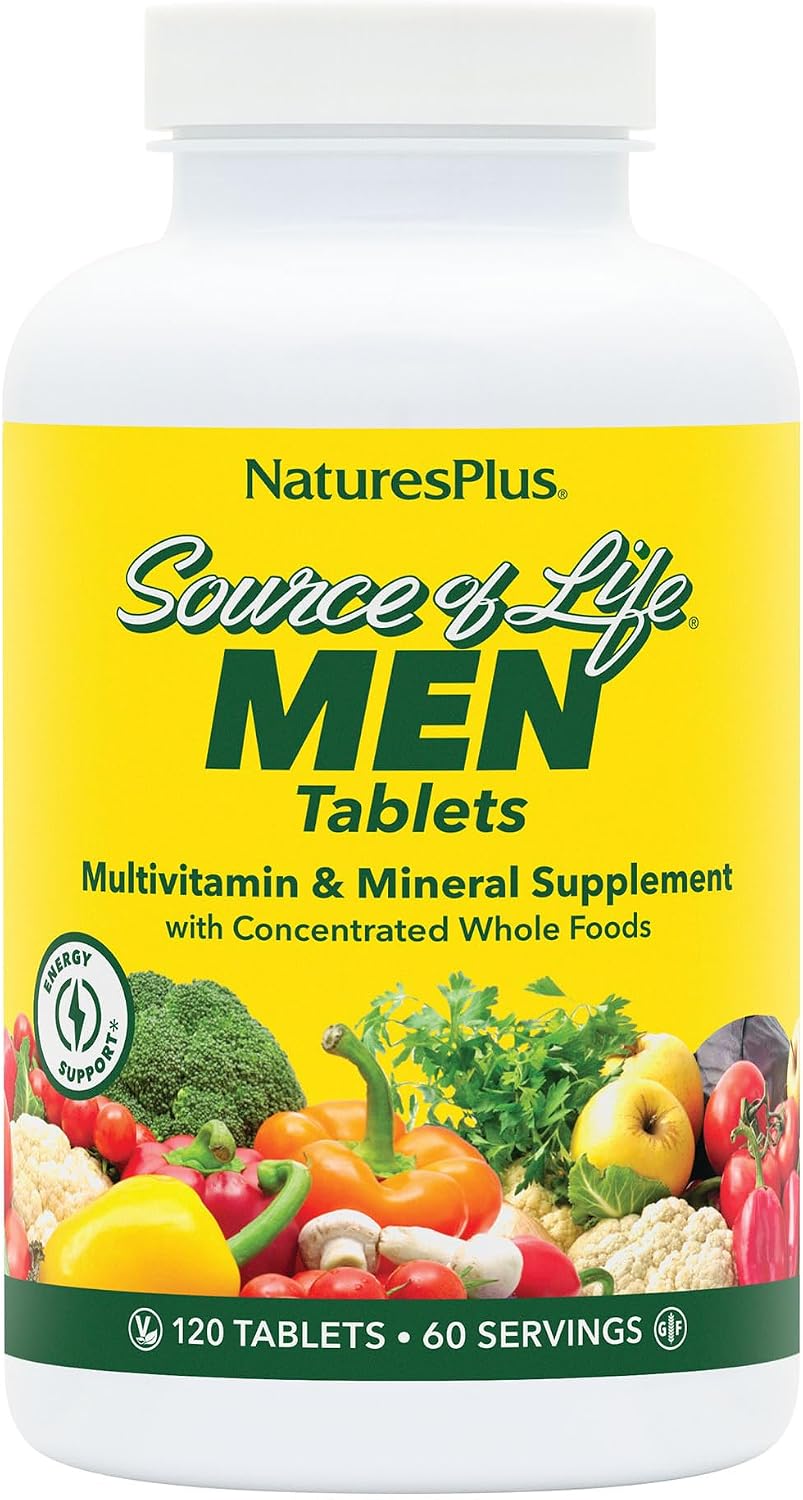 NaturesPlus Source of Life Men Multivitamin – Iron-Free – 60 Tablets - görsel 10