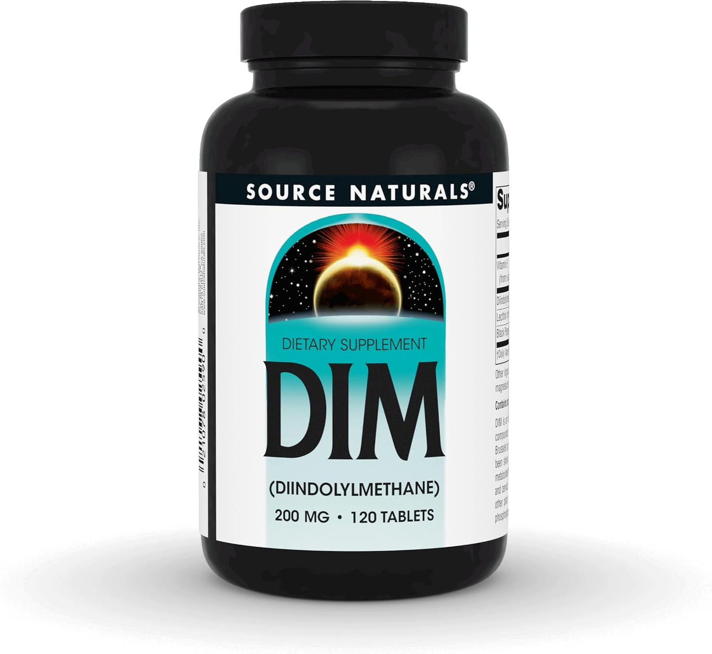 Source Naturals DIM (Diindolylmethane) 200mg with BioPerine and Vitamin E – 120 Tablets - görsel 1