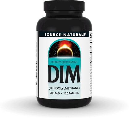 Source Naturals DIM (Diindolylmethane) 200mg with BioPerine and Vitamin E – 120 Tablets