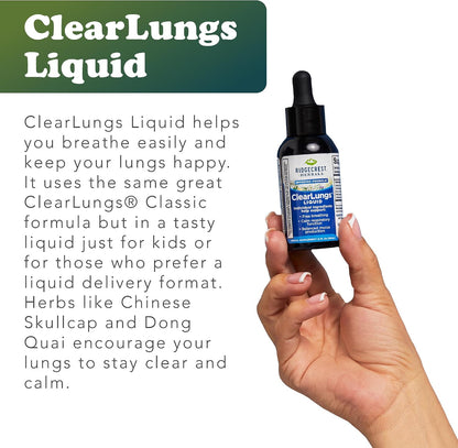Ridgecrest Herbals ClearLungs Liquid Herbal Supplement, Orange Flavour, 59 ml