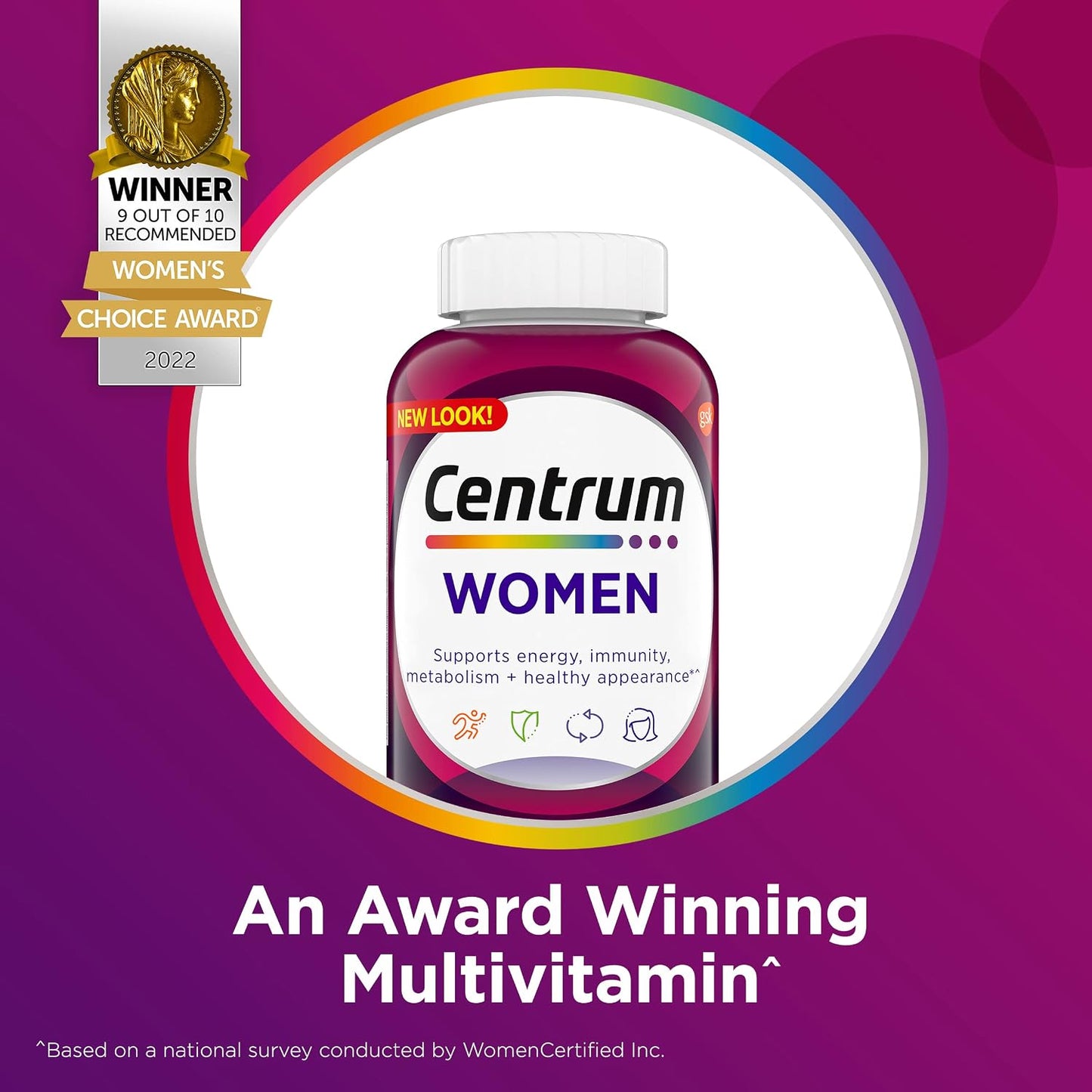 Centrum Women Multivitamin / Multimineral Food Supplement Tablet, Vitamin D3 (200 Count) - görsel 3