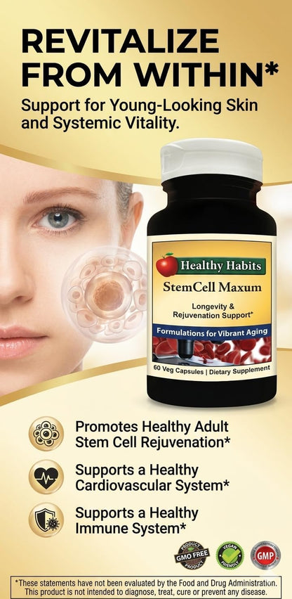 Healthy Habits StemCell Maxum Plant Based Age-Defying Support Supplement