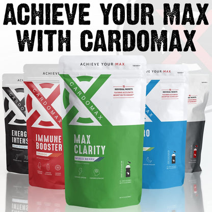 CardoMax Max Clarity Liquid Nootropic Supplement – Brain Supplement for Memory and Focus with Alpha GPC, L-Theanine & Caffeine – 15 Stick Packs – Mixed Berry