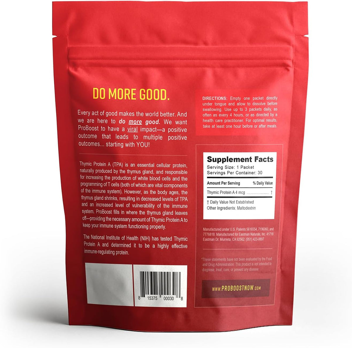 ProBoost Thymic Protein A Powder Packets – 30 Packets – Immune System Support - görsel 5