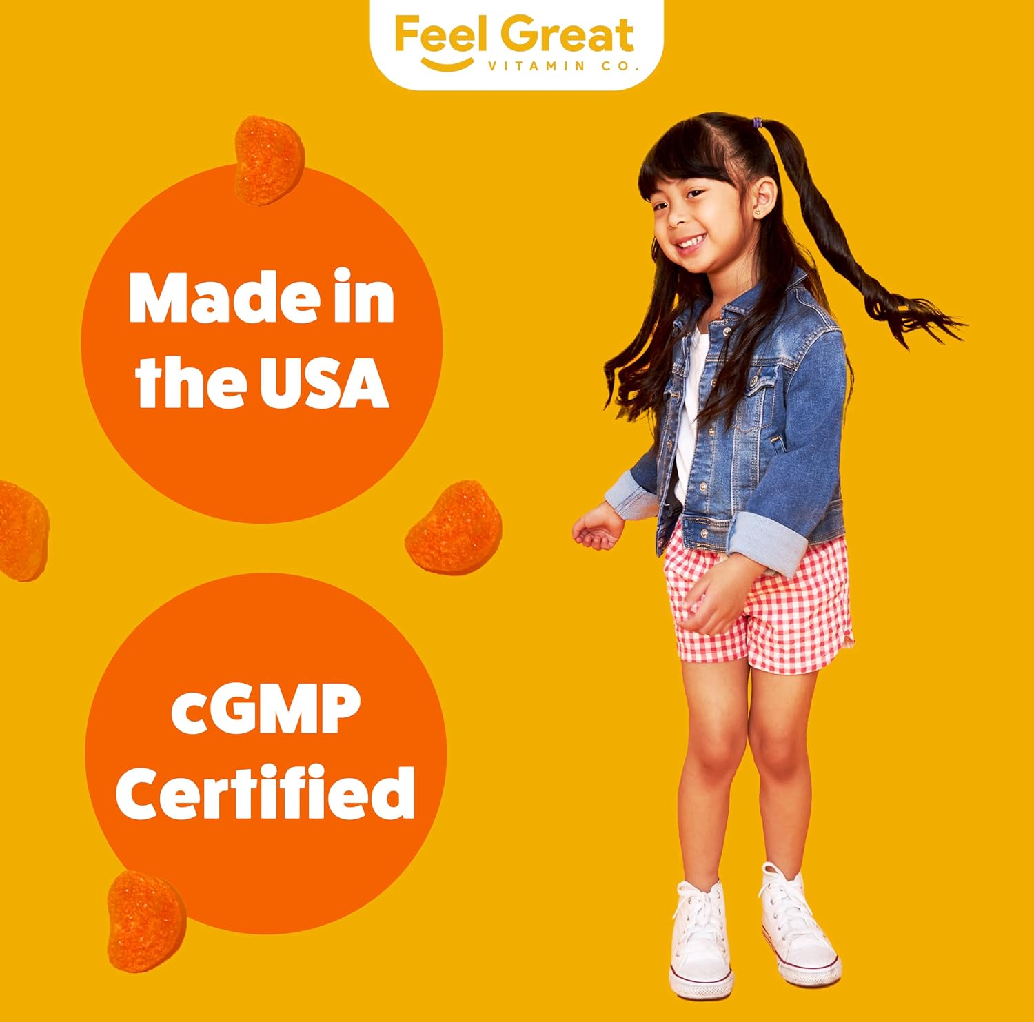 Feel Great Kids Vitamin C Gummies, Chewable, Gluten-free, 90 Gummies - görsel 6