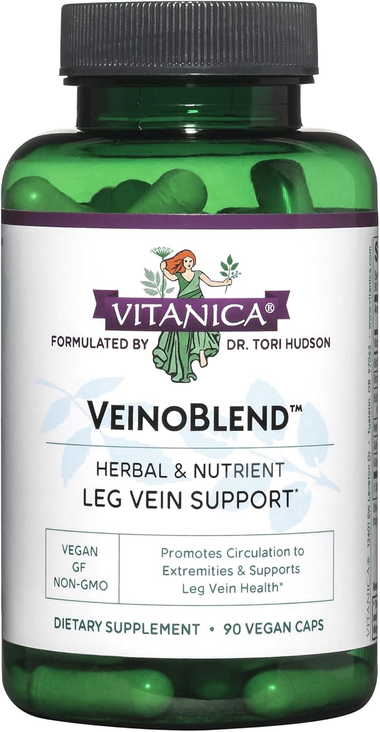 Vitanica VeinoBlend - Circulation Support for Healthy Blood Flow, Vein and Capillary Function - Vegan - 90 Capsules - görsel 8