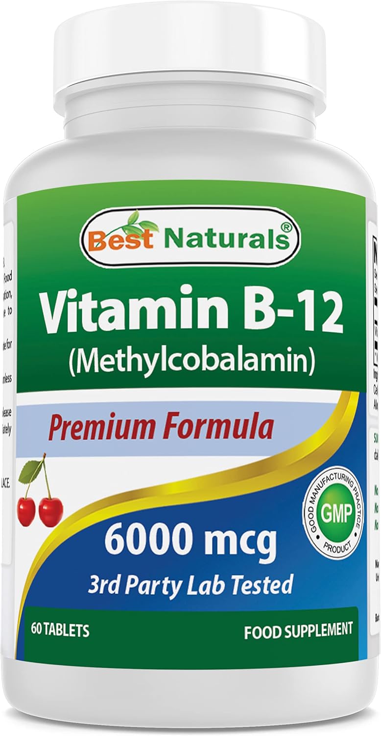 Best Naturals Vitamin B12 6000 mcg, 120 Tablets - görsel 10