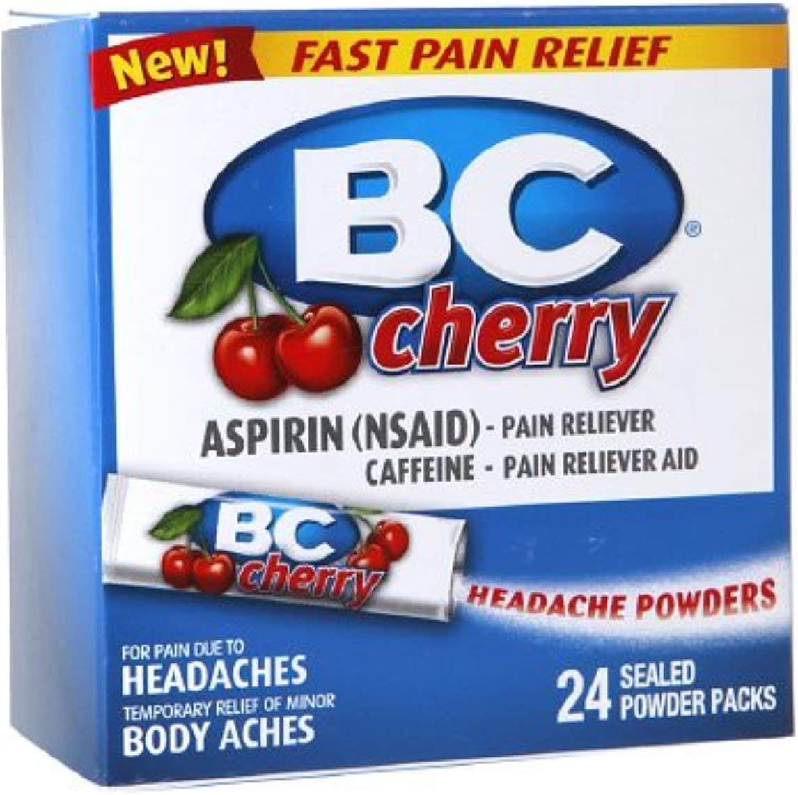 BC Headache Powders, Cherry, 24 Count (Pack of 7) - görsel 1