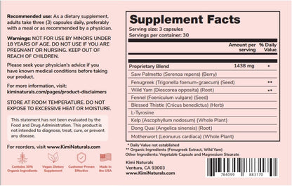 KIMI Naturals Breast Max Plus - Breast Support Supplement with Fenugreek, for Breast Firmness, 90 Capsules