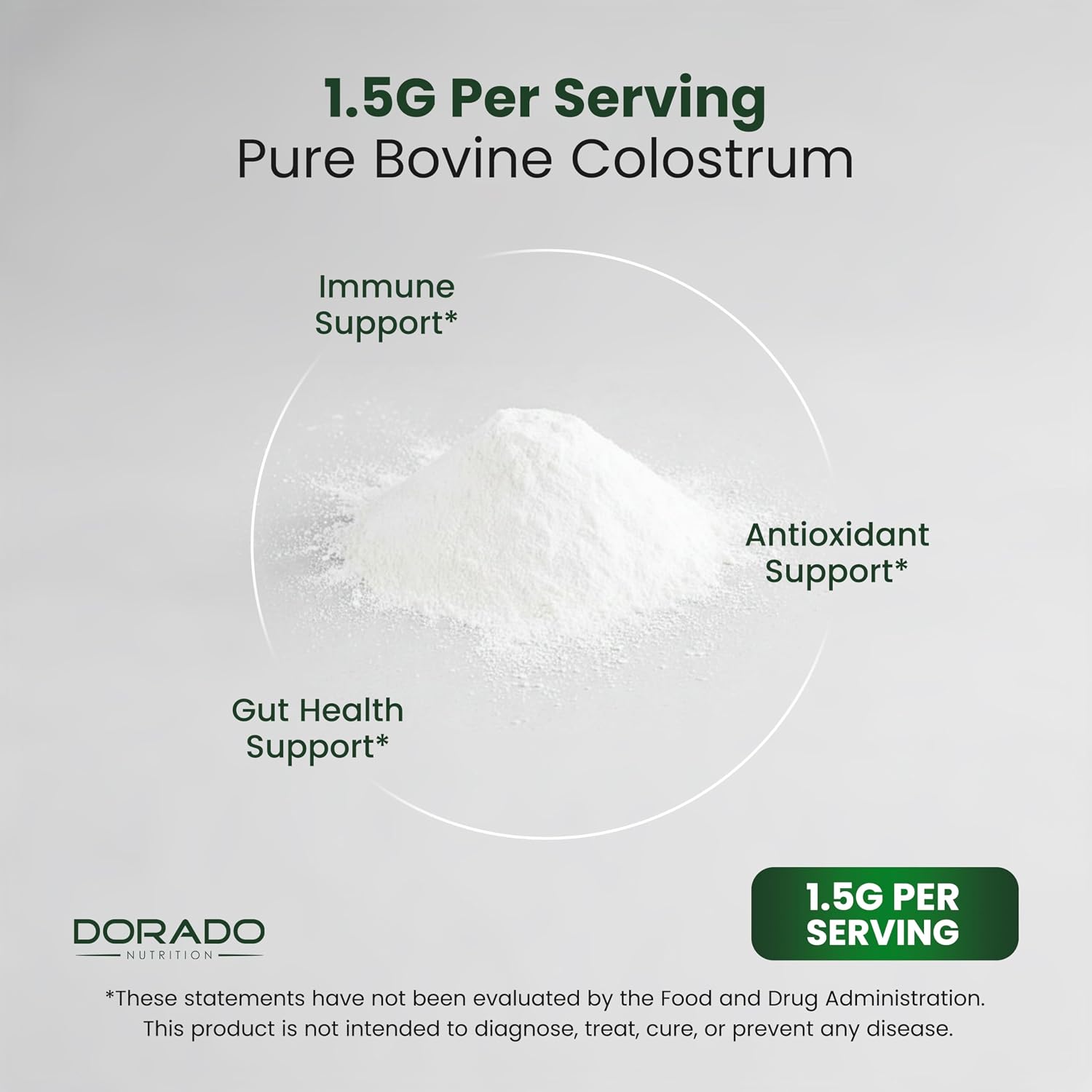 Colostrum Supplement Powder 90g (60 Servings of 1.5g Pure Bovine Colostrum Std. to Contain 20% IgG Immunoglobulins) Grass Fed Powder - No Fillers, Third-party Tested, Unflavoured & Non-GMO - görsel 5