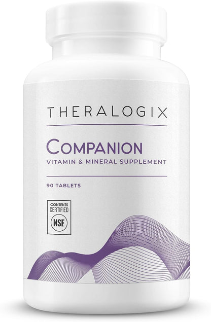 Theralogix Companion Multivitamin – Without Iron, Vitamin D or Vitamin K – NSF Certified – 90 Tablets