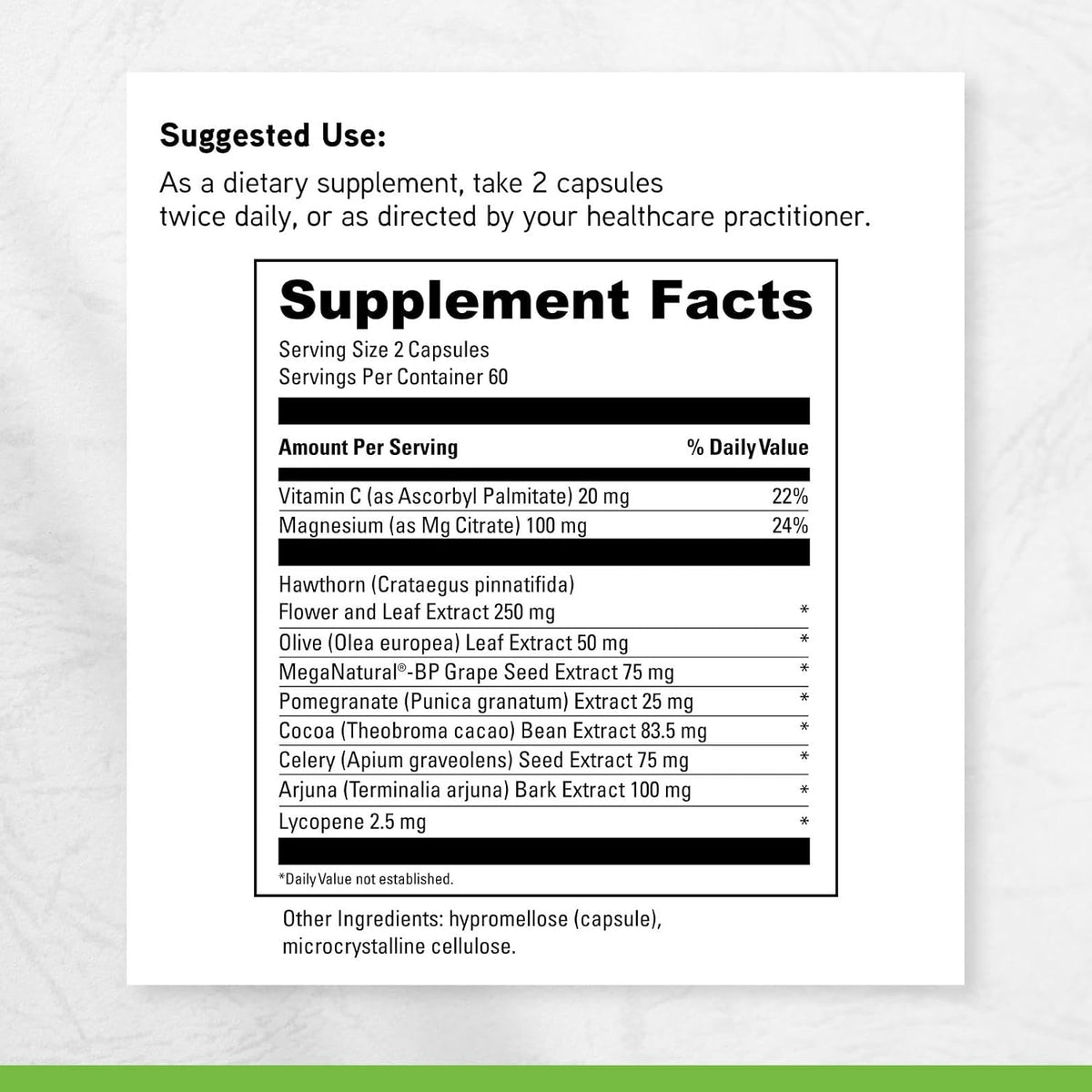 DAVINCI Laboratories BP Elite – Cardiovascular Support Formula with Magnesium, Vitamin C & Herbal Blend (120 Capsules) - görsel 6