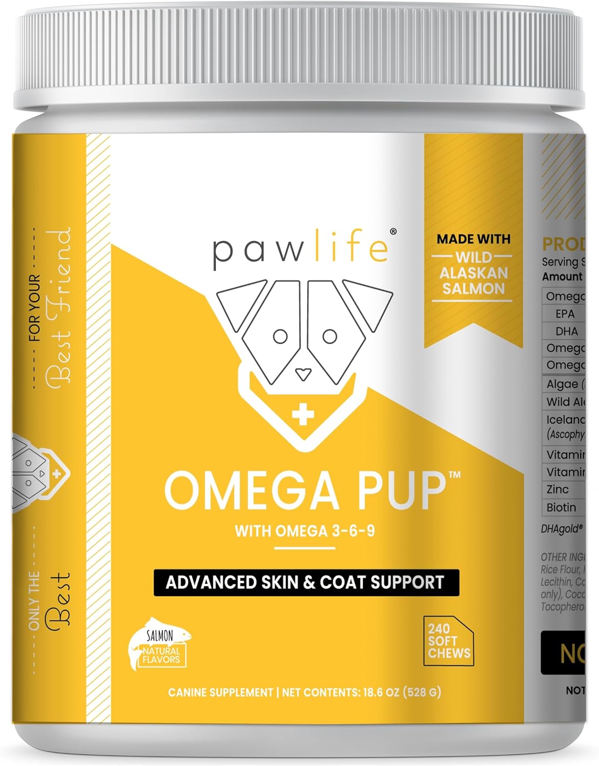 Pawlife Dog Fish Oil Supplements - Omega 3 for Dogs, Skin and Coat Support, Salmon Flavour (60 Chews) - görsel 8