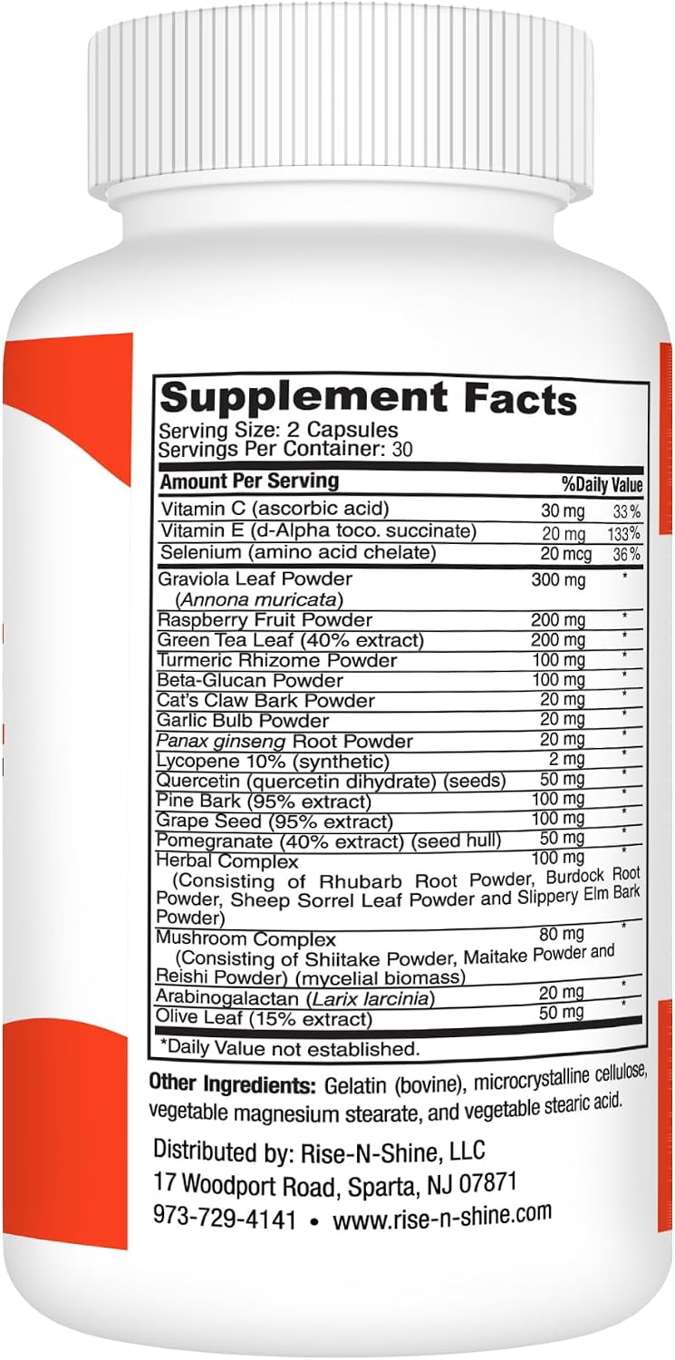 Rise-N-Shine Immune Support Supplement – 60 Capsules - görsel 4
