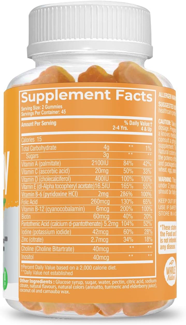 Whole Nature Kids Gummy Multivitamin - Complete Daily Essentials - 90 Gummies - görsel 5