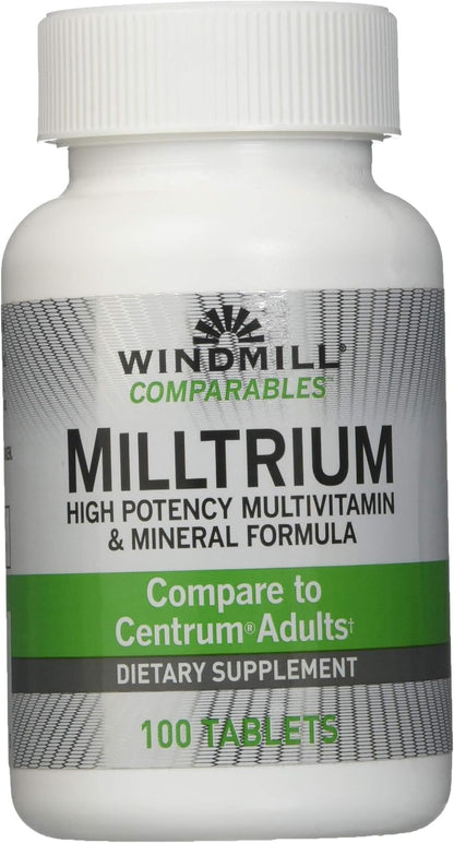 Windmill MILLTRIUM H/P Multivitamin Tablets, 100 Tablets