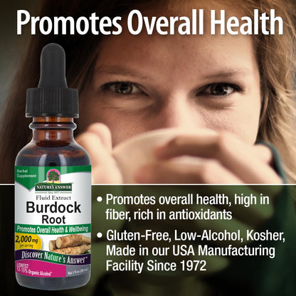 Nature's Answer Burdock Root with Organic Alcohol Extract, 30 ml