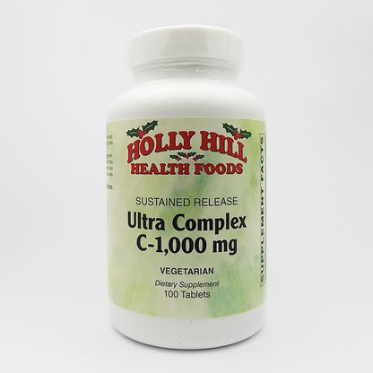 Holly Hill Health Foods, Ultra Complex C 1000 mg, Vegetarian, 100 Tablets