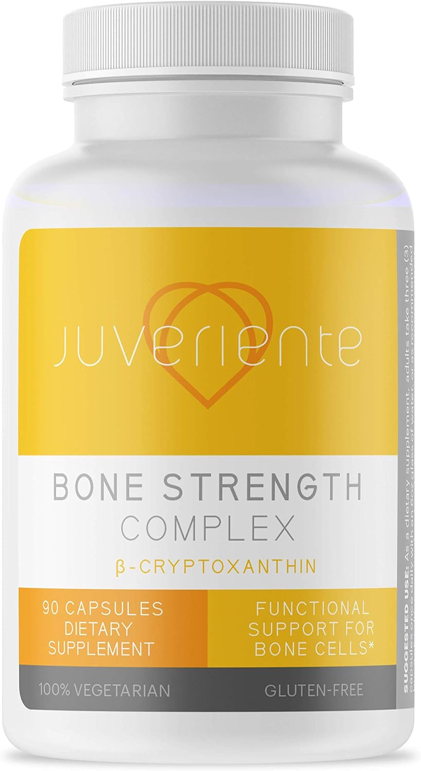 Juveriente Bone Strength Complex - Japanese Traditional Fruit Extract with Vitamin C, D3, K2, Calcium, Phosphorus, Strontium, Boron - 90 Capsules - görsel 1