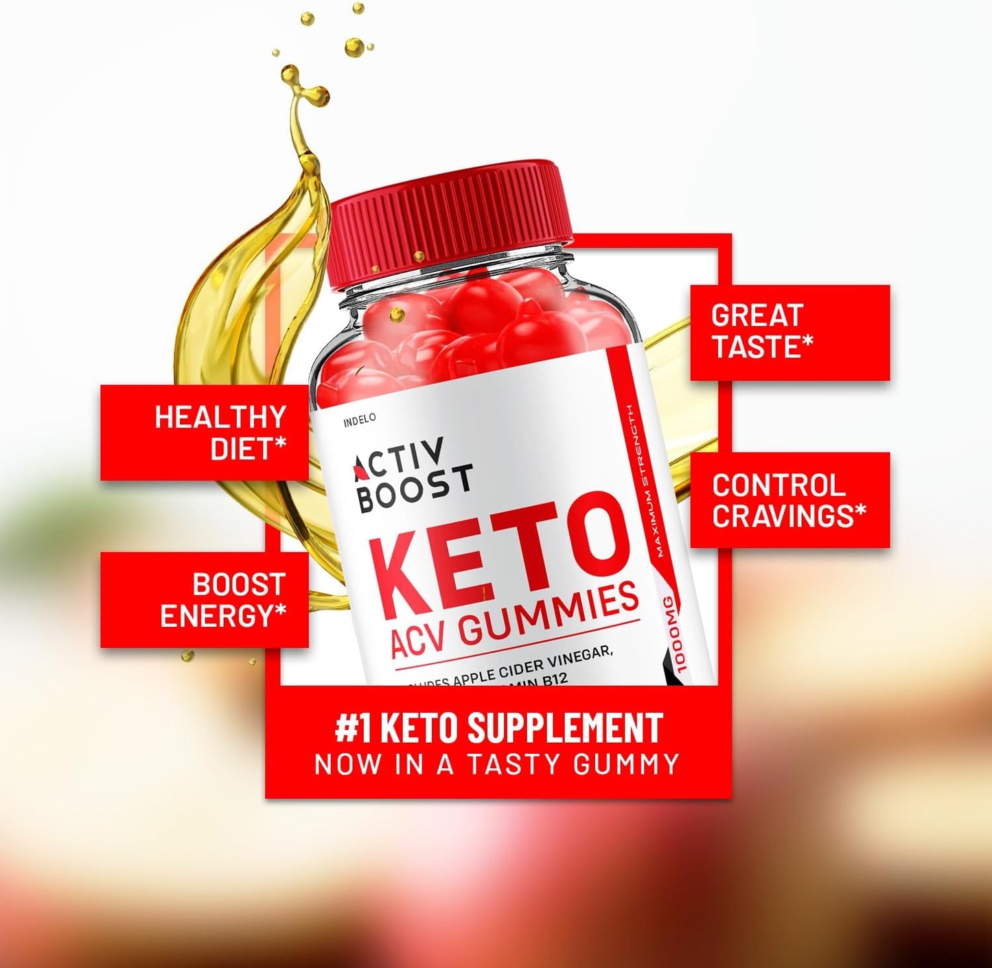 Activ Boost Keto ACV Gummies (3 Pack) - 180 Gummies - görsel 5
