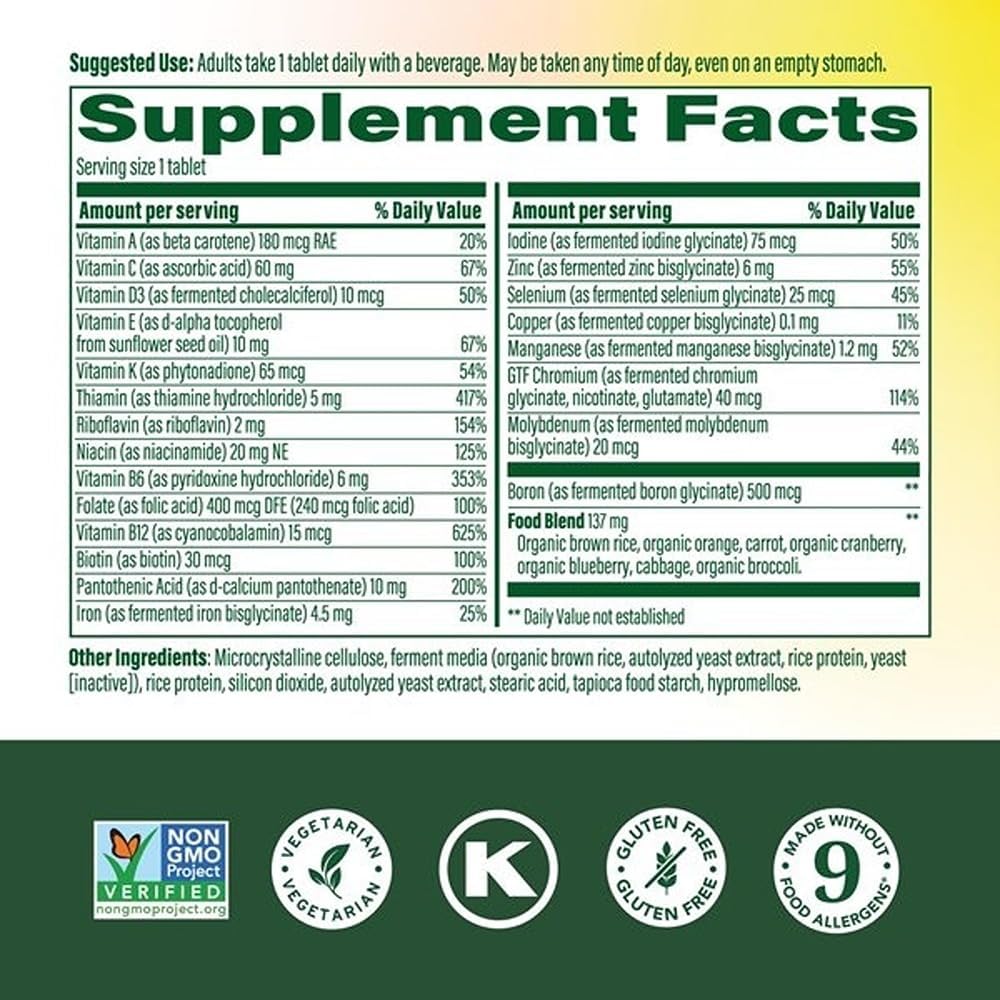 MegaFood One Daily Multivitamin for Women and Men – 180 Tablets - görsel 2
