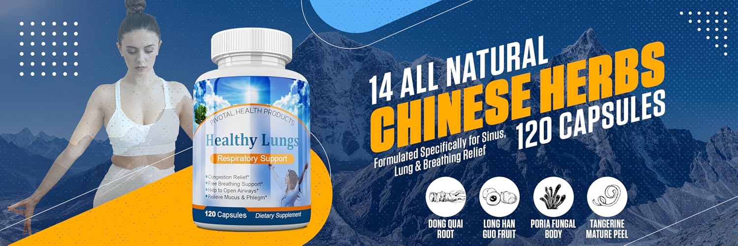 Healthy Lungs - All Natural Lung Support Supplement, 120 Capsules - görsel 3
