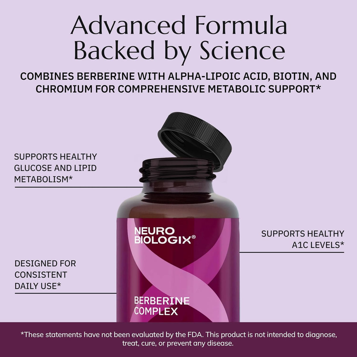 Neurobiologix Berberine Complex – Metabolic & Weight Management Support with Alpha Lipoic Acid, Biotin & Chromium, 60 Capsules - görsel 7