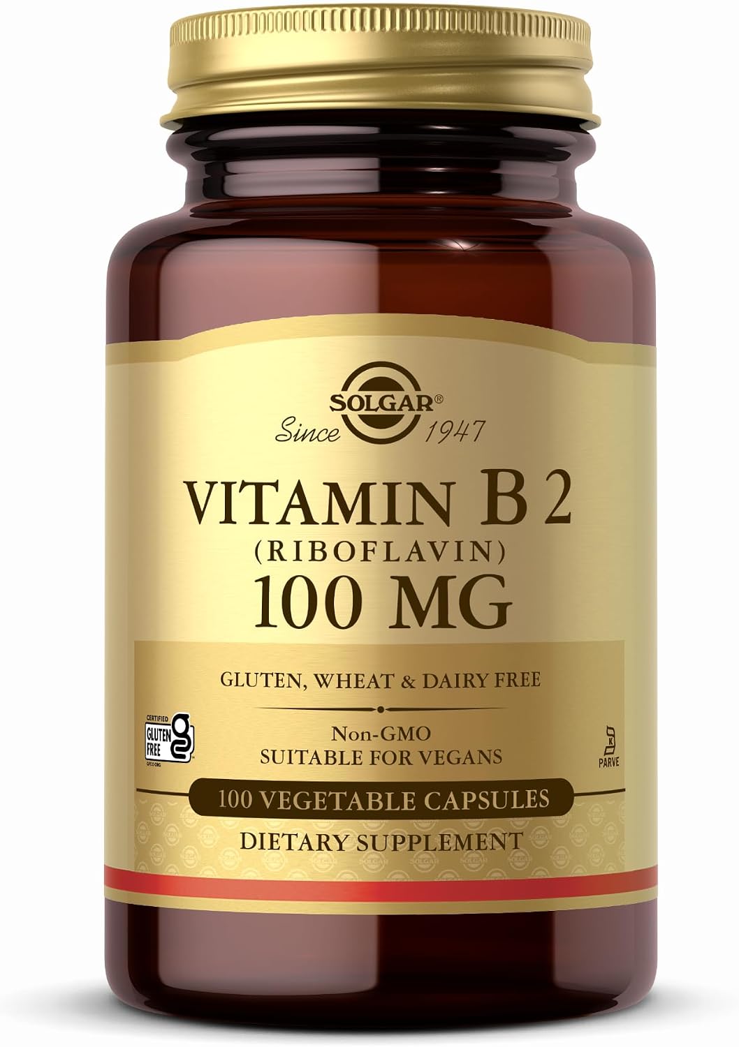 Solgar Vitamin B2 (Riboflavin) 100mg - 100 Vegetable Capsules - görsel 1