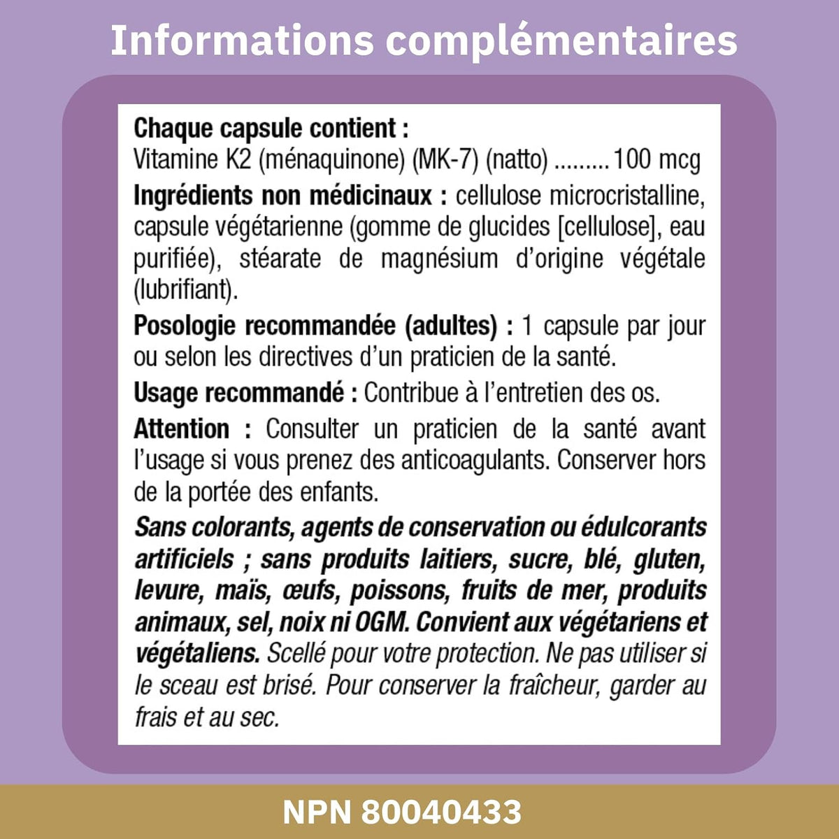 Bioclinic Naturals - Vitamin K2 100 mcg - 90 Vegetarian Capsules - görsel 5