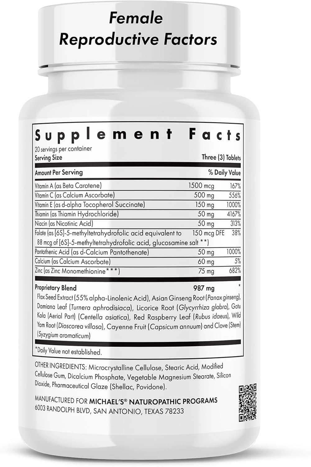 Michael's Health Naturopathic Programmes Male & Female Reproductive Factors Couples' Pack - 60 Vegetarian Tablets Each - Conception Support - görsel 10