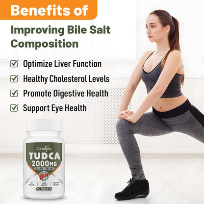 Canarata TUDCA 2000mg - Liver Support Bile Salts Supplement, 30 Tablets