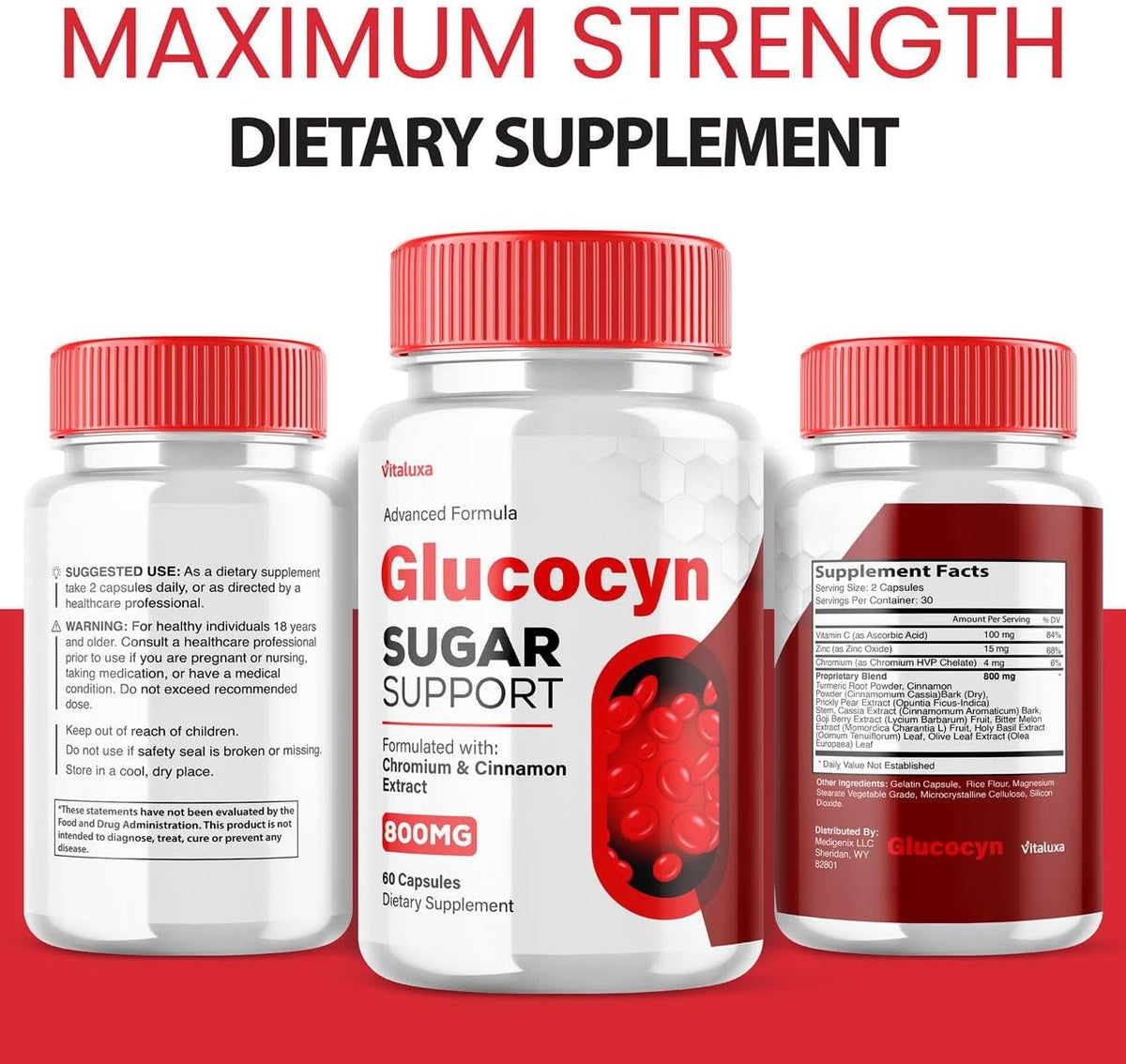 Glucocyn Support Capsules – Maximum Strength Glycogen Health Formula (5-Pack, 300 Capsules) - görsel 7