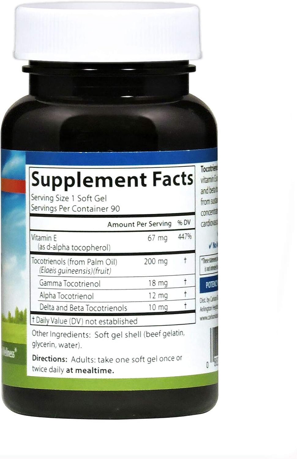 Carlson Tocotrienols with Vitamin E, 90 Softgels - görsel 2